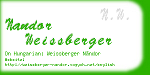 nandor weissberger business card